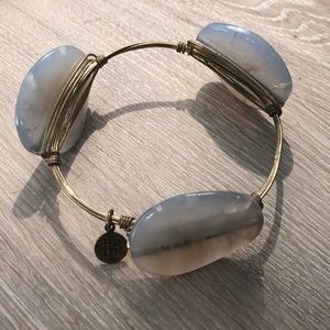 Bourbon and Boweties blue stone bangle